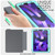 iPad Pro 11 2022 / 2021 / 2020 / 2018 / Air 2020 10.9 / Air 2022 10.9 3-Fold Amor Shockproof Smart Tablet Case - Grey Light Blue