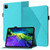iPad Pro 11 2022 / 2021 / 2020 / 2018 Rhombus Skin Feel Horizontal Flip Tablet Leather Tablet Case with Card Slots & Holder & Sleep / Wake-up Function - Lake Blue