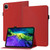 iPad Pro 11 2022 / 2021 / 2020 / 2018 Rhombus Skin Feel Horizontal Flip Tablet Leather Tablet Case with Card Slots & Holder & Sleep / Wake-up Function - Red