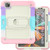 iPad Pro 11 2022 / 2021 / 2020 / 2018 Silicone + PC Tablet Case with Holder - Camouflage Pink