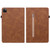 iPad Pro 11 2022 / 2021 / 2020 / 2018 Skin Feel Solid Color Zipper Smart Leather Tablet Case - Brown