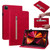 iPad Pro 11 2022 / 2021 / 2020 / 2018 Skin Feel Solid Color Zipper Smart Leather Tablet Case - Red