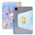 iPad Pro 11 2022 / 2021 / 2020 3-Fold 360 Rotation Painted Leather Smart Tablet Case - Bunny