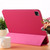 iPad Pro 11 2022 / 2021 / 2020 3-fold Horizontal Flip Smart Leather Tablet Case with Sleep / Wake-up Function & Holder - Rose Red