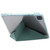 iPad Pro 11 2022 / 2021 / 2020 Clear Acrylic Deformation Leather Tablet Case - Dark Green