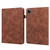 iPad Pro 11 2022 / 2021 / Air 2020 10.9 Lace Flower Embossing Pattern Leather Tablet Case - Brown