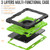 iPad Pro 11 2022 / 2021 Bracelet Holder Silicone + PC Tablet Case iPad Pro 11 - Yellow Green
