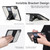 iPad Pro 11 2022 / 2021 PC+TPU Transparent Holder Pen Slot Tablet Case - Black