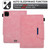 iPad Pro 11 2022 / 2021 / 2020 / Air 10.9 2022 / 2020 Suede Cross Texture Magnetic Clasp Leather Tablet Case - Pink