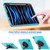 iPad Pro 11 2022 / 2021 / 2020 / 2018 / Air 2022 / 2020 Shockproof TPU + PC Tablet Case - Black+Light Blue