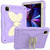 PC + Silicone Anti-drop Tablet Tablet Case with Butterfly Holder & Pen Slot iPad Pro 11 2018 & 2020 & 2021 & Air 2020 10.9 - Gream+Raro Purple