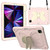 PC + Silicone Anti-drop Tablet Tablet Case with Butterfly Holder & Pen Slot iPad Pro 11 2018 & 2020 & 2021 & Air 2020 10.9 - Gream+Rose Gold