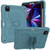 Pure Color PC + Silicone Anti-drop Tablet Tablet Case with Butterfly Holder & Pen Slot iPad Pro 11 2018 & 2020 & 2021 & Air 2020 10.9 - Dark Green
