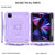 Pure Color PC + Silicone Anti-drop Tablet Tablet Case with Butterfly Holder & Pen Slot iPad Pro 11 2018 & 2020 & 2021 & Air 2020 10.9 - Raro Purple