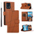 Motorola Edge+ 2023 PU Genuine Leather Texture Embossed Line Phone Case - Brown