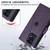 Motorola Edge+ 2023 PU Genuine Leather Texture Embossed Line Phone Case - Purple