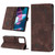 Motorola Edge+ 2023 Skin-feel Embossed Leather Phone Case - Brown