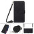 Motorola Edge+ 2023 Crossbody 3D Embossed Flip Leather Phone Case - Black