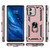 Motorola Edge+ 2023 Shockproof TPU + PC Phone Case with Holder - Rose Gold