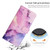 Motorola Edge+ 2023 Crossbody Painted Marble Pattern Leather Phone Case - Purple