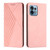 Motorola Edge+ 2023 Diamond Pattern Splicing Skin Feel Magnetic Phone Case - Rose Gold