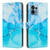 Motorola Edge+ 2023 Painted Marble Pattern Leather Phone Case - Blue Green