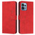 Motorola Edge+ 2023 Skin Feel Heart Embossed Leather Phone Case - Red