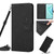 Motorola Edge+ 2023 Skin Feel Heart Pattern Leather Phone Case with Lanyard - Black