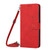 Motorola Edge+ 2023 Skin Feel Heart Pattern Leather Phone Case with Lanyard - Red