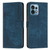 Motorola Edge+ 2023 Skin Feel Stripe Pattern Leather Phone Case with Lanyard - Blue