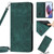Motorola Edge+ 2023 Skin Feel Stripe Pattern Leather Phone Case with Lanyard - Green