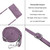 Motorola Edge+ 2023 Skin Feel Stripe Pattern Leather Phone Case with Lanyard - Purple