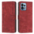 Motorola Edge+ 2023 Skin Feel Stripe Pattern Leather Phone Case with Lanyard - Red