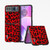 Motorola Razr 2023 ABEEL Black Edge Leopard Phone Case - Red Leopard