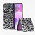 Motorola Razr 2023 ABEEL Black Edge Leopard Phone Case - Silver Leopard