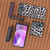 Motorola Razr 2023 ABEEL Black Edge Leopard Phone Case - Silver Leopard