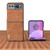 Motorola Razr 2023 ABEEL Cowhide Texture PU Phone Case - Brown