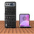 Motorola Razr 2023 ABEEL Crocodile Texture Genuine Leather Phone Case - Black