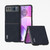 Motorola Razr 2023 ABEEL Cross Texture Genuine Leather Phone Case - Blue