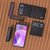 Motorola Razr 2023 ABEEL Dual Color Lichi Texture PU Phone Case - Black