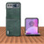 Motorola Razr 2023 ABEEL Dual Color Lichi Texture PU Phone Case - Green