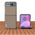 Motorola Razr 2023 ABEEL Genuine Leather Litchi Texture Phone Case - Grey