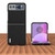 Motorola Razr 2023 ABEEL Genuine Leather Luolai Series Phone Case - Black
