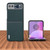 Motorola Razr 2023 ABEEL Genuine Leather Luolai Series Phone Case - Dark Green