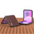 Motorola Razr 2023 ABEEL Genuine Leather Ostrich Texture Phone Case - Coffee