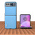 Motorola Razr 2023 ABEEL Haze Texture PU Phone Case - Sky Blue