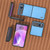 Motorola Razr 2023 ABEEL Haze Texture PU Phone Case - Sky Blue