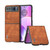 Motorola Razr 2023 ABEEL Morocco Texture PU Phone Case - Brown