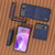 Motorola Razr 2023 ABEEL Two-color Calf Texture PU Phone Case - Blue
