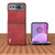 Motorola Razr 2023 ABEEL Two-color Calf Texture PU Phone Case - Red